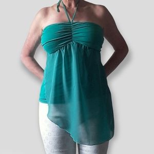 Venus 
SHEER LAYER HALTER TOP